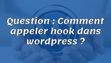 Question : Comment appeler hook dans wordpress ?